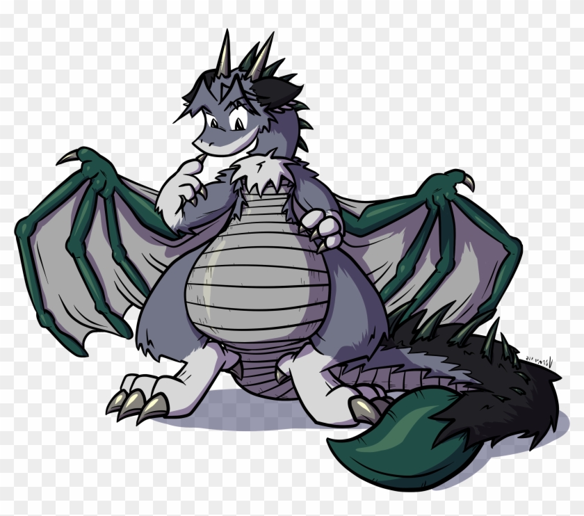 Belly Scales - Dragon Big Belly Cartoon Clipart #1665605