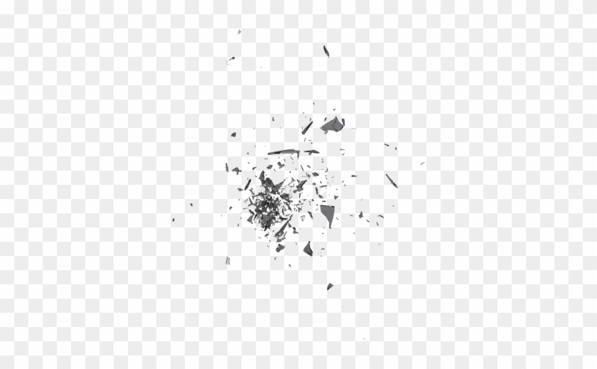 Glass Shattering Images - Monochrome Clipart