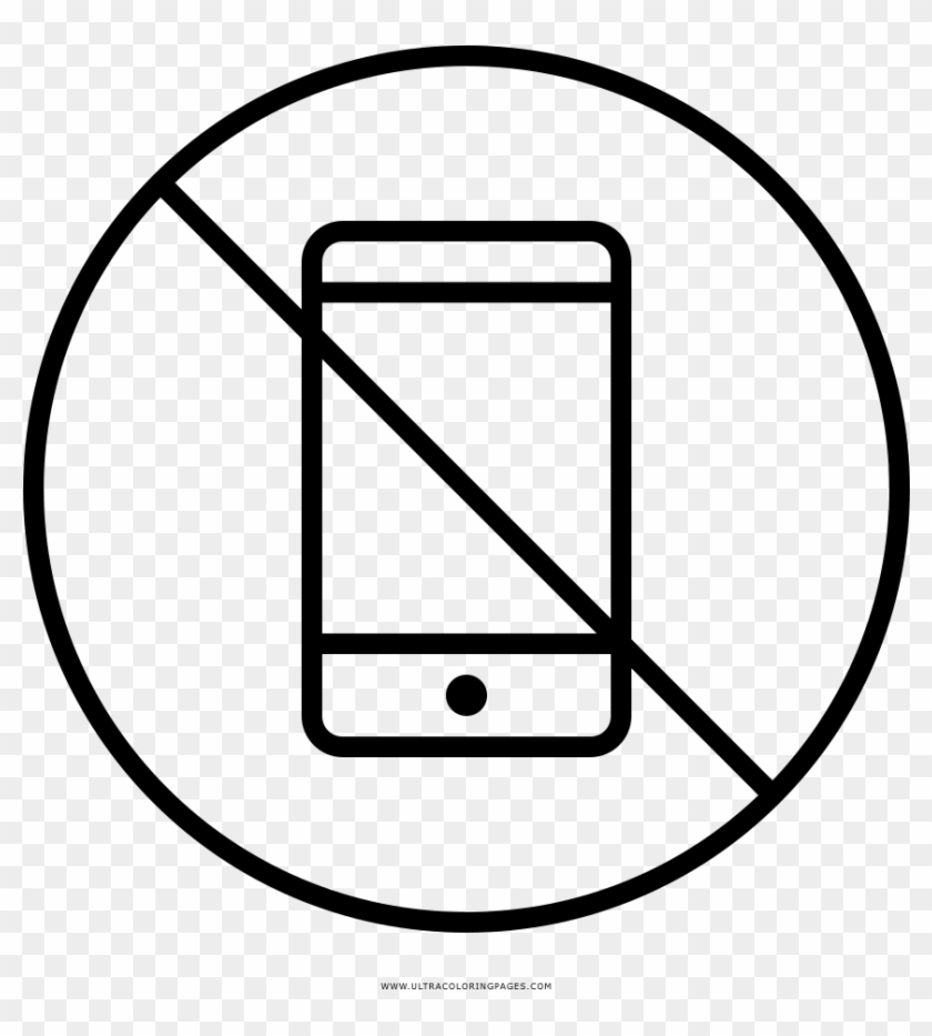 Teléfono-prohibido Página Para Colorear - Iso 7000 1051 Clipart #1665713