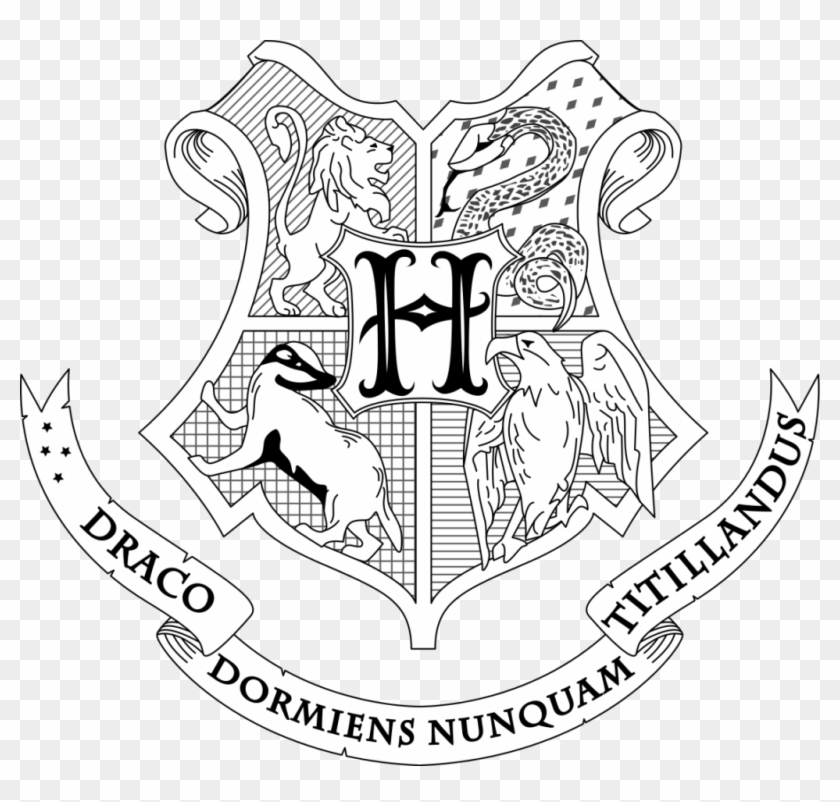 Coloring Page For Beatiful Draw Kids And - Harry Potter Coloring Pages Hogwarts Crest Clipart