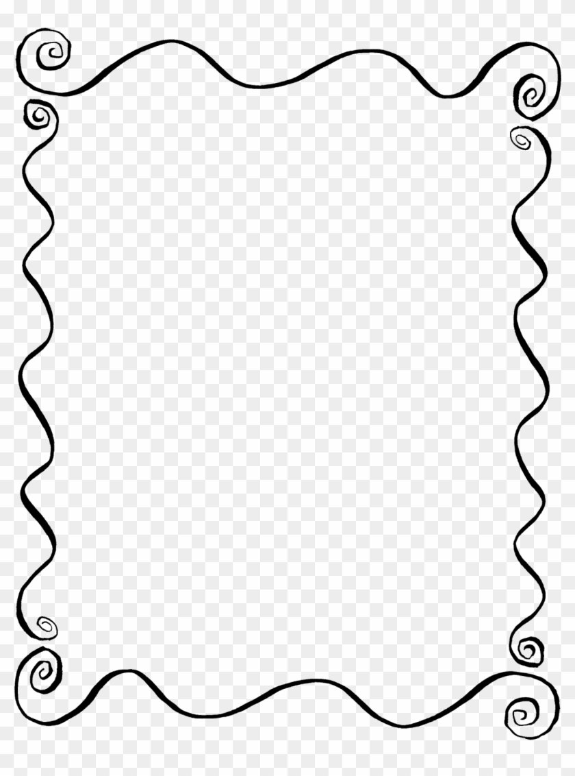 Digital Hand Drawn Frame Line Art Download Blue Doodle - Transparent Frame Hand Drawn Clipart