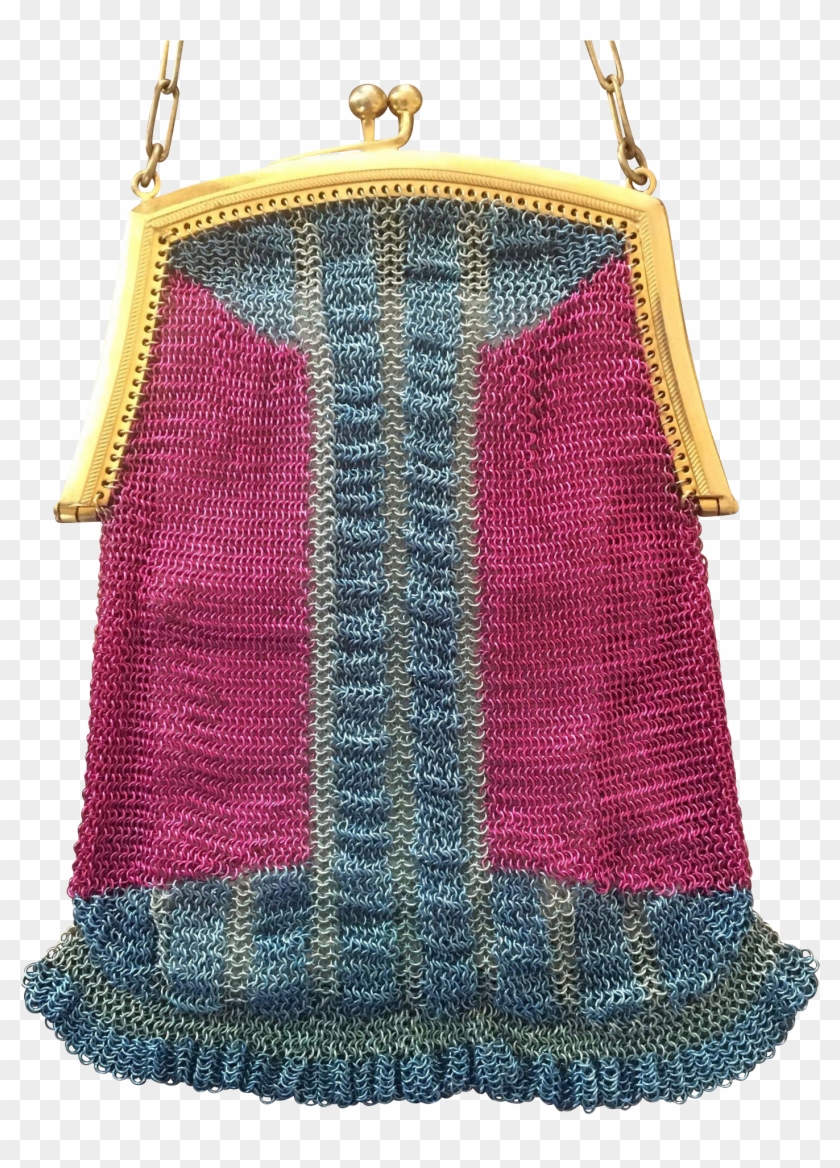 This Striking Colorful Mesh Purse Is Not Your Everyday - Crochet Clipart #1667334