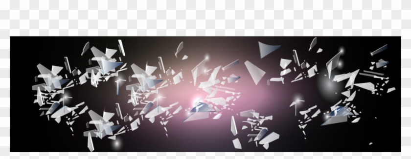 Broken Glass Missing Pieces 2 - Graphic Design Clipart