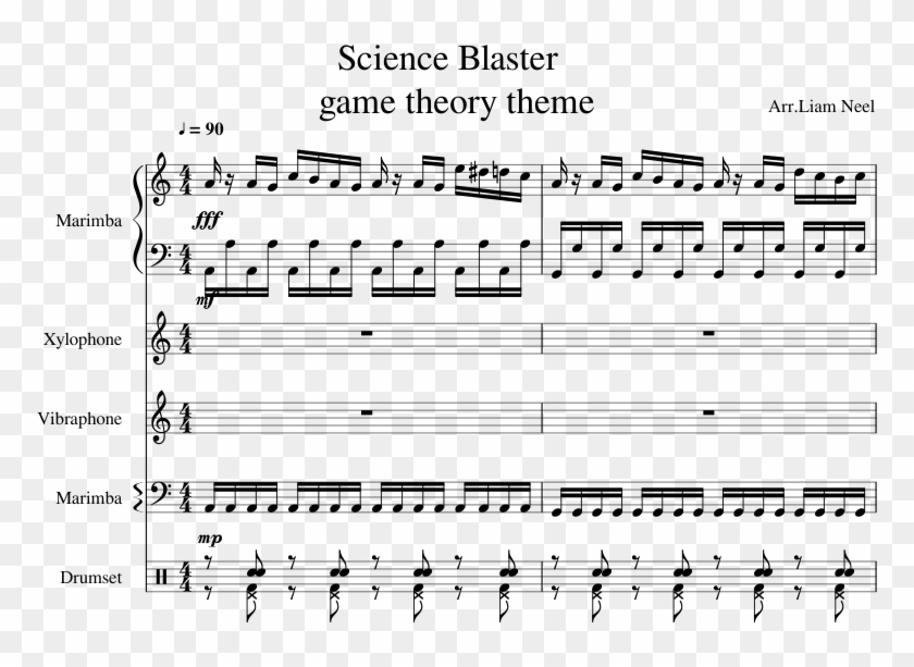 Science Blaster Game Theory Theme Sheet Music Composed - Himym Theme Piano Sheet Music Clipart #1667551
