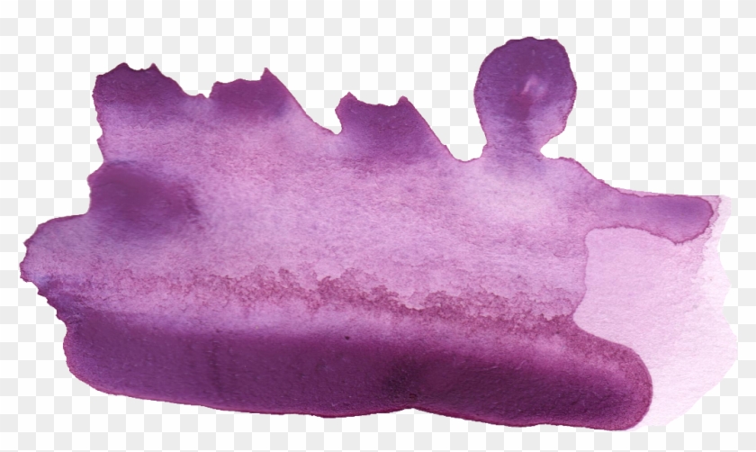 24 Purple Watercolor Brush Stroke - Watercolor Paint Clipart #1667665