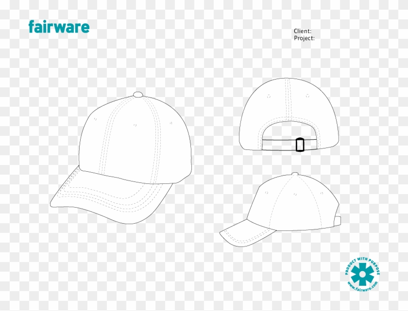 Hat Fairware Design Template - Cap Template Png Clipart #1667945
