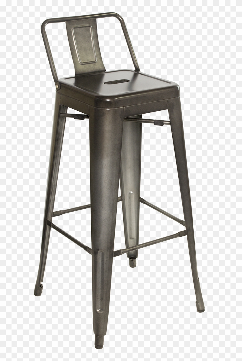 Metal Back Galvanized Steel Bar Stool , Png Download Clipart