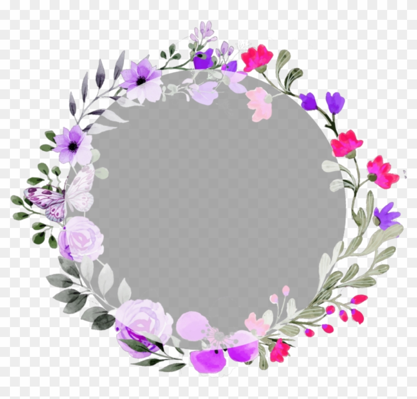 #crown #flower #flowers #circle #ftestickers - Free Round Floral Clipart #1668512