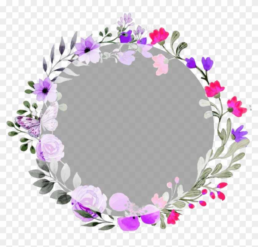 #crown #flower #flowers #circle #ftestickers - Free Round Floral Clipart