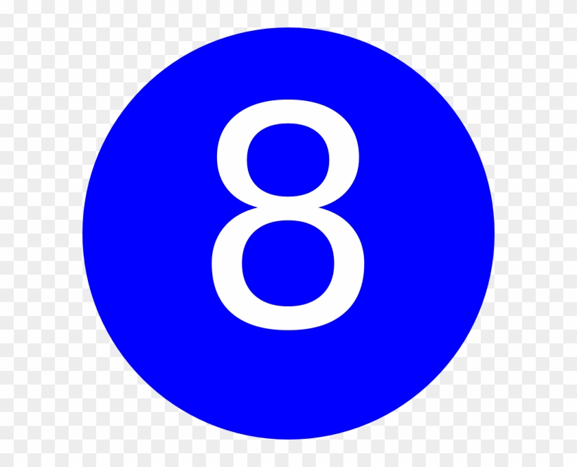 Number 8 Blue Background Svg Clip Arts 600 X 600 Px - Png Download