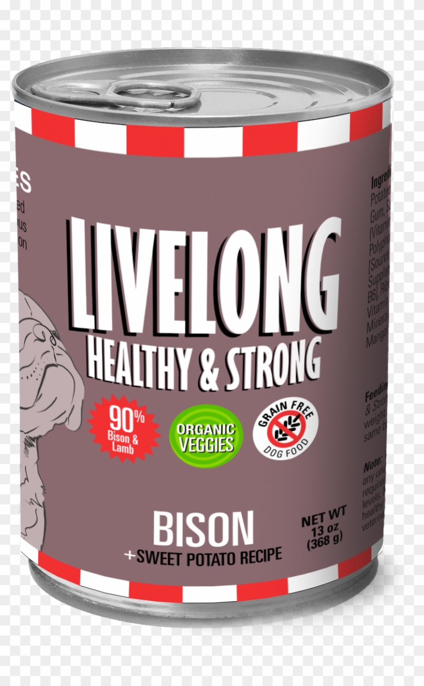 Bison & Sweet Potato / 12 Units Per Box - Live Long Healthy & Strong Clipart #1669967