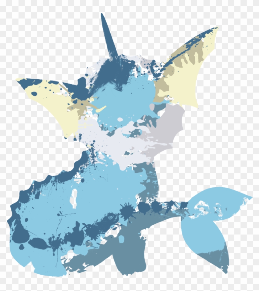 Vaporeon Paint Splatter Graphics - Png Transparent Paint Splat Clipart #1670002