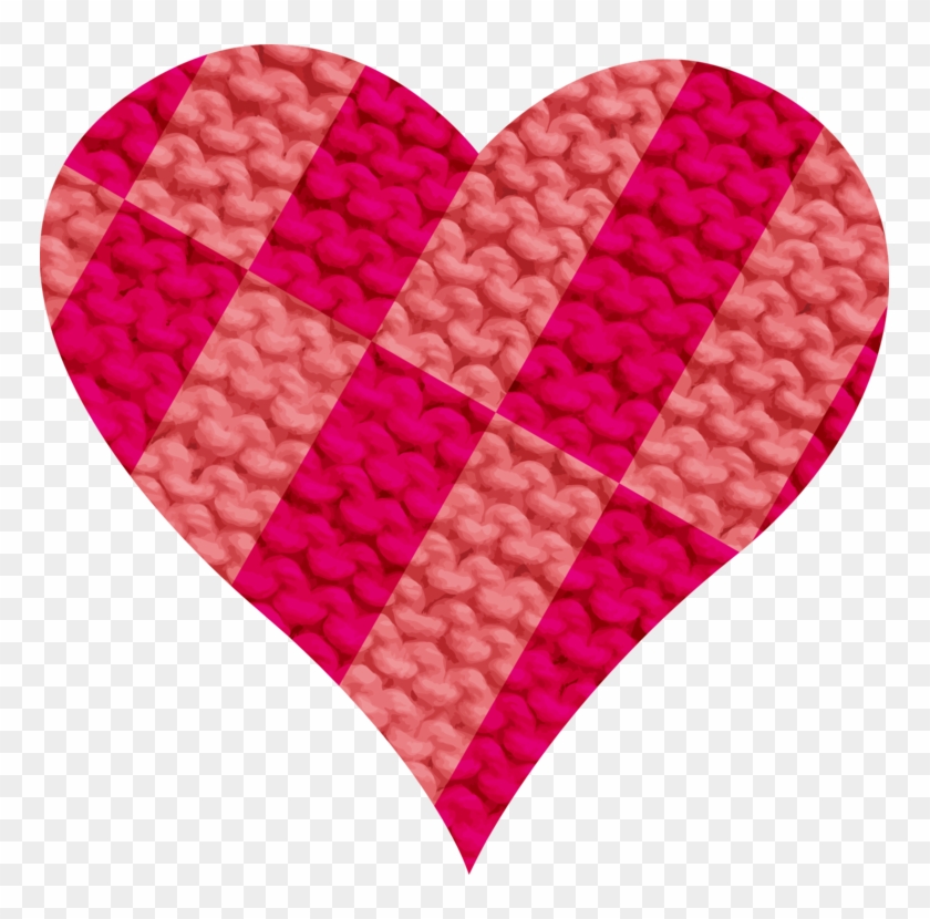 Knitting Needle Hand-sewing Needles Yarn - Heart Clipart #1670442