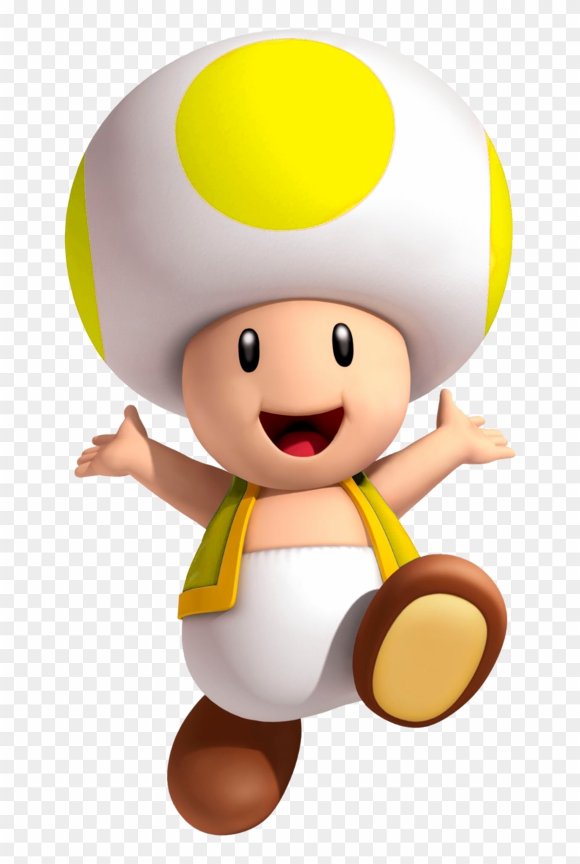 Super Mario Brothers, Mario Kart, Pad, Kawaii, Tekens, - Super Mario Yellow Toad Clipart #1670450