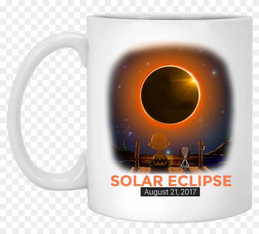 Charlie Brown And Snoopy Solar Eclipse 2017 Mug - Hello My Name Is Princess Consuela Banana Hammock - Png Download