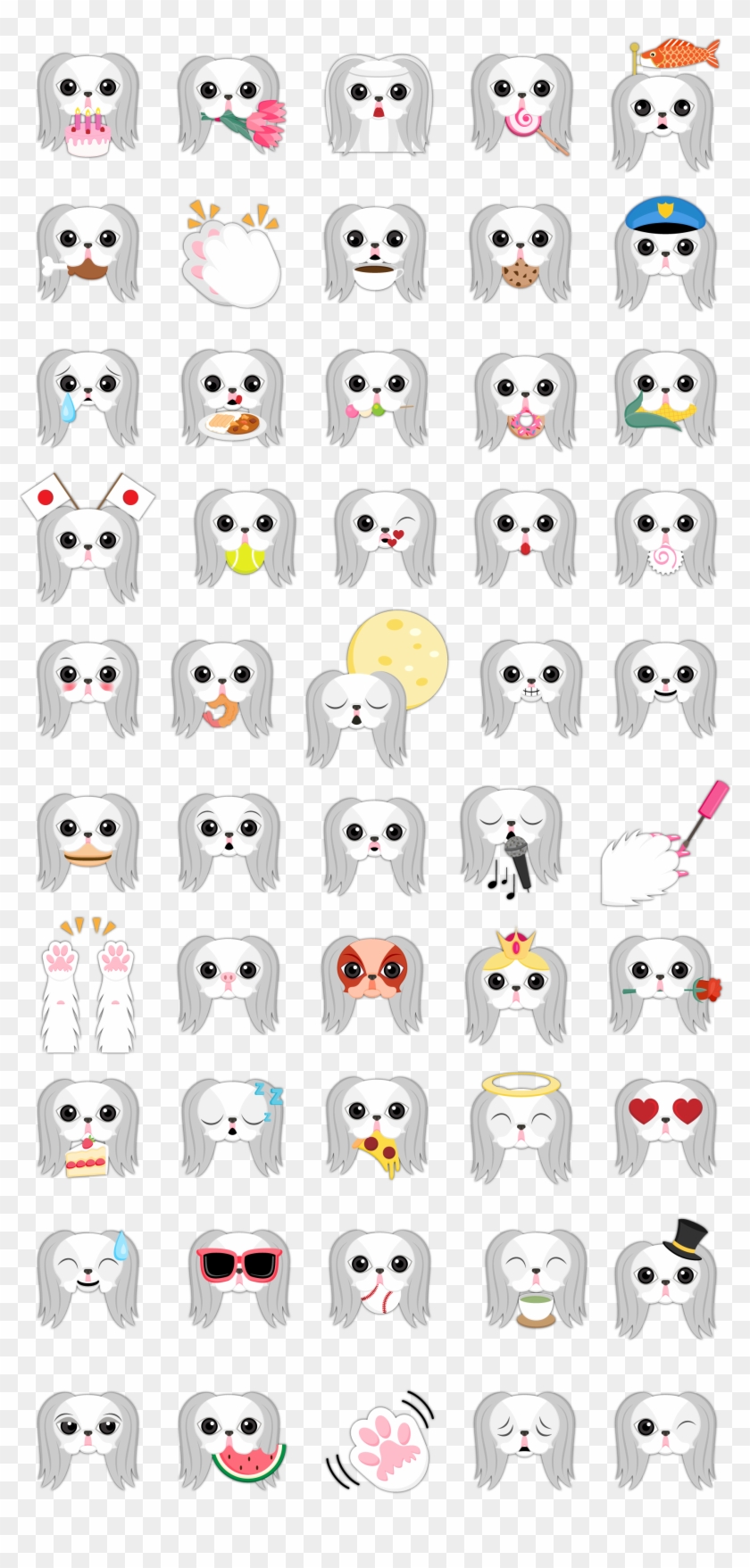 Japanese Chin Emoji Stickers Are You A Japanese Chin - Cartoon Clipart #1670826