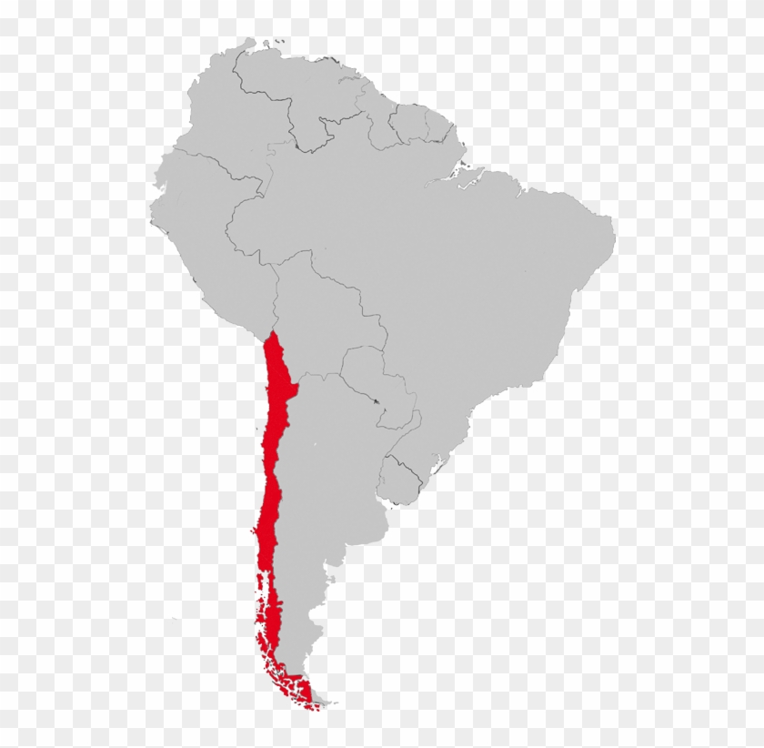 South America- Chile Map - Countries Of South America And Capital Clipart #1670908