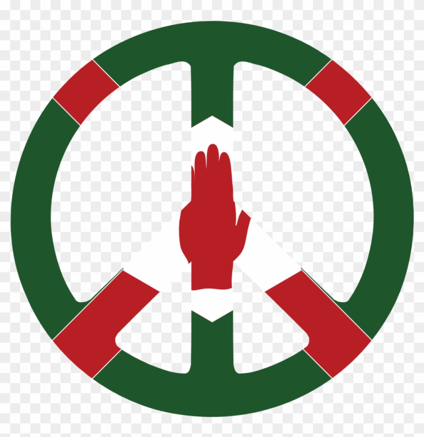Northern Ireland Peace Symbol Flag 3 Cnd Logo Youtube - Symbol Of Christmas In Ireland Clipart #1671618