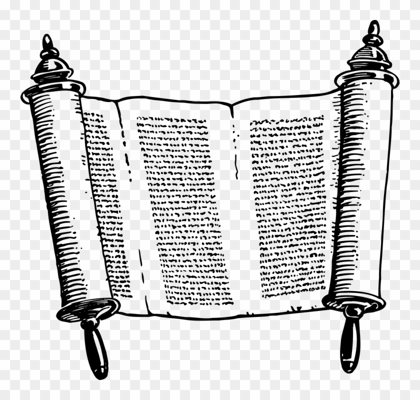 Paper, Papyrus, Parchment, Scroll, Writing - Torah Scroll Clip Art - Png Download