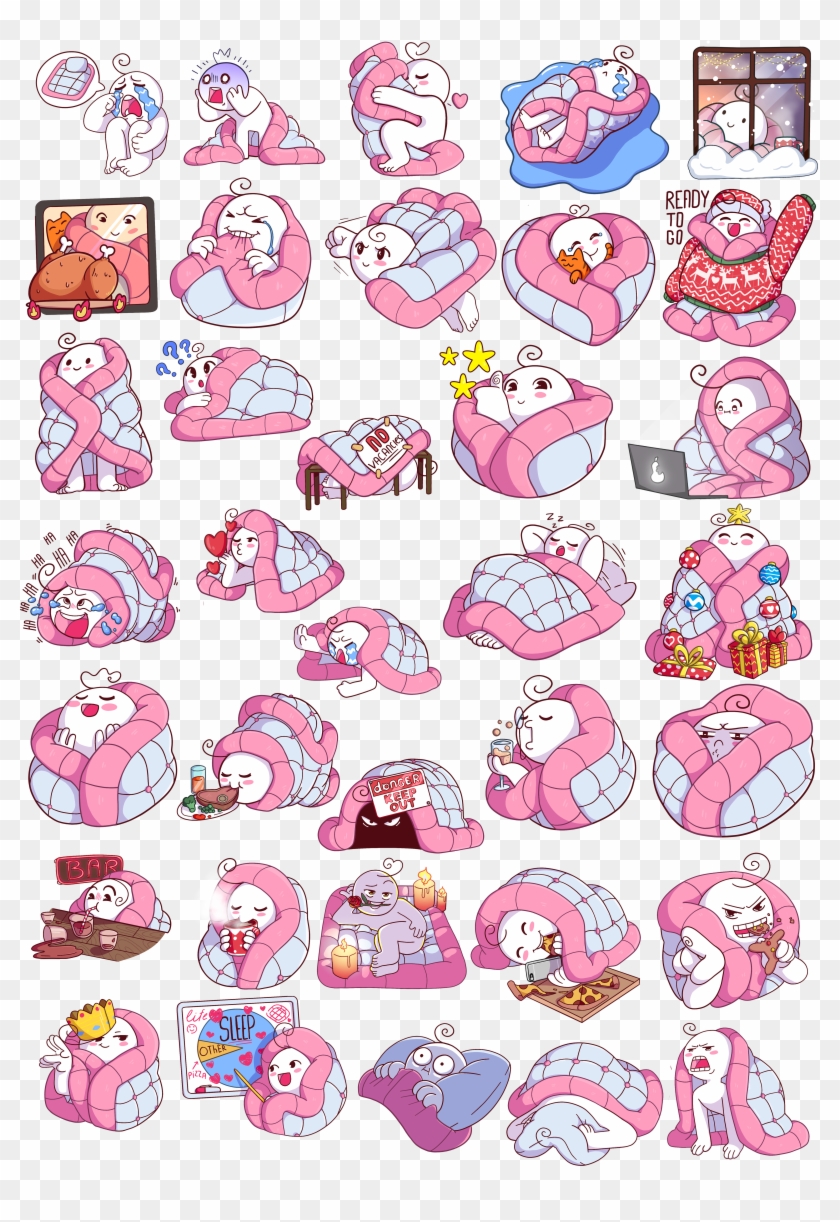 Blanket Telegram Stickers On Behance - Telegram Sticker Mr Bat Clipart #1672388