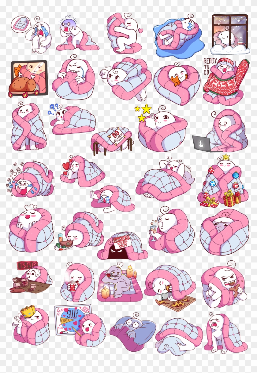 Blanket Telegram Stickers On Behance - Telegram Sticker Mr Bat Clipart