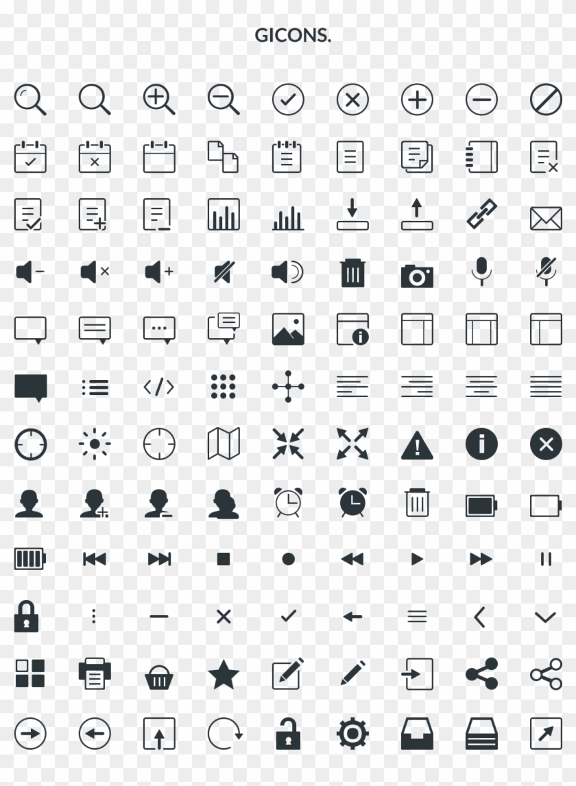 Gicon Icon Set Free - Transparent Icons Set Free Clipart