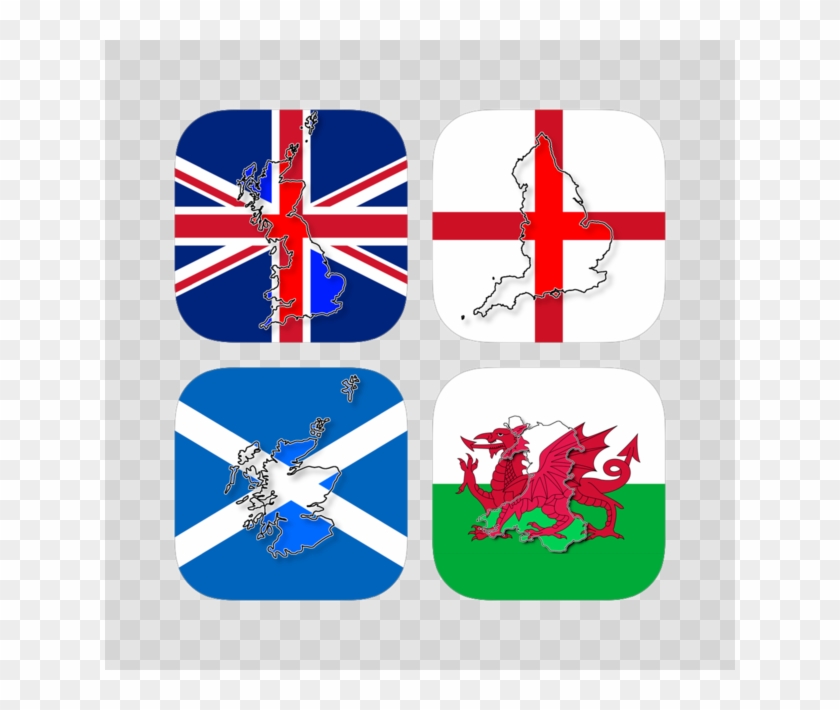 British Flags Bundle 4 - England Scotland And Wales Flag Clipart