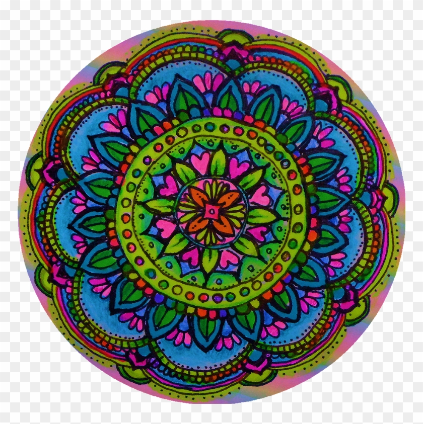 Mandala Zentangle Trippy Psychedelic Tumblr Aesth - Circle Clipart #1673530