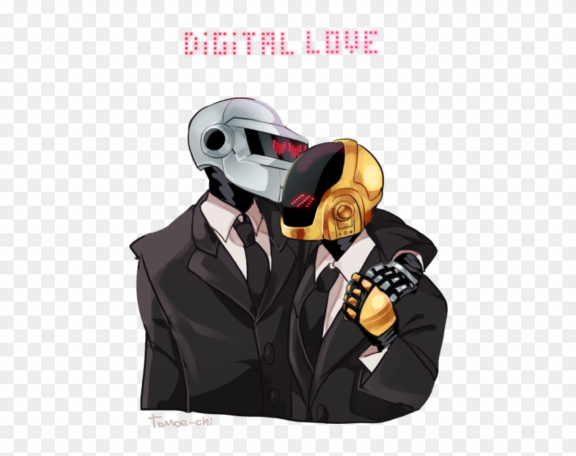 Art Daft Punk Digital Love Gay Robots - Daft Punk Animacion Love Clipart #1673789