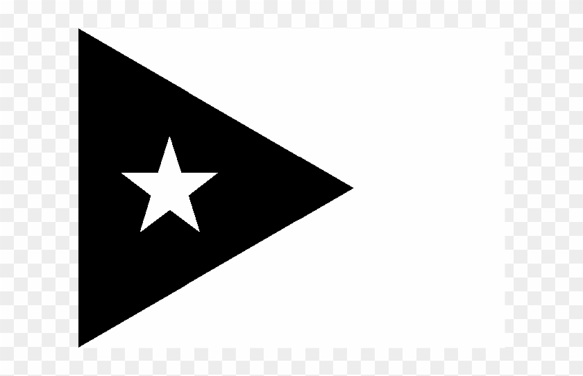 Flag Of Cuba Logo Black And White - Flag Clipart
