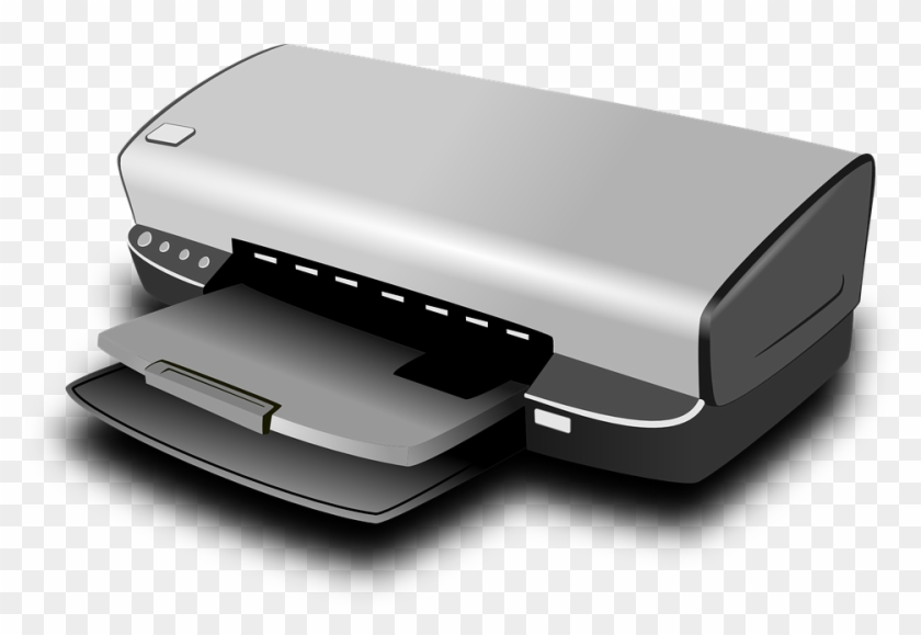 Printer, Computer, Hardware, Inkjet - Inkjet Printer Clipart - Png Download #1674216