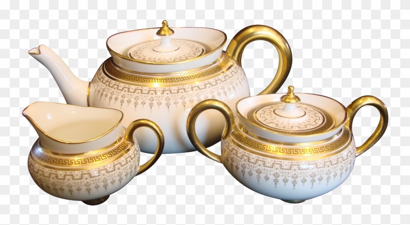 Golden Tea Set Png Clipart