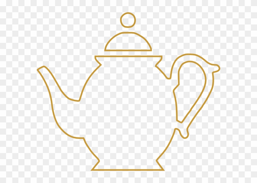 Teapot Clipart Black And White - Tea Pot Line Art - Png Download #1674690