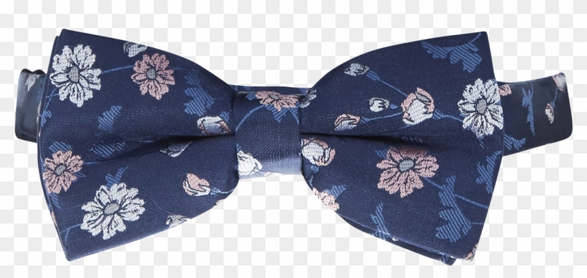Navy Floral Bow Tie - Paisley Clipart