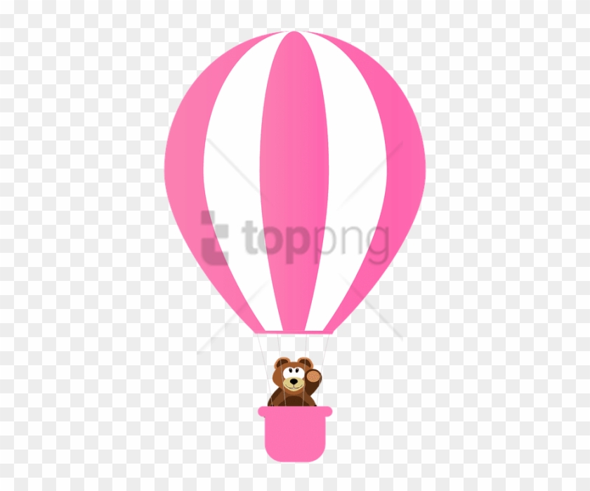 Free Png Balao Rosa Png Image With Transparent Background - Hot Air Balloon Teddy Bear Png Clipart #1675036