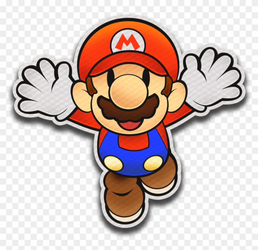 Paper Mario- Color Splash Style By Fawfulthegreat64 - Super Mario Vector Png Clipart
