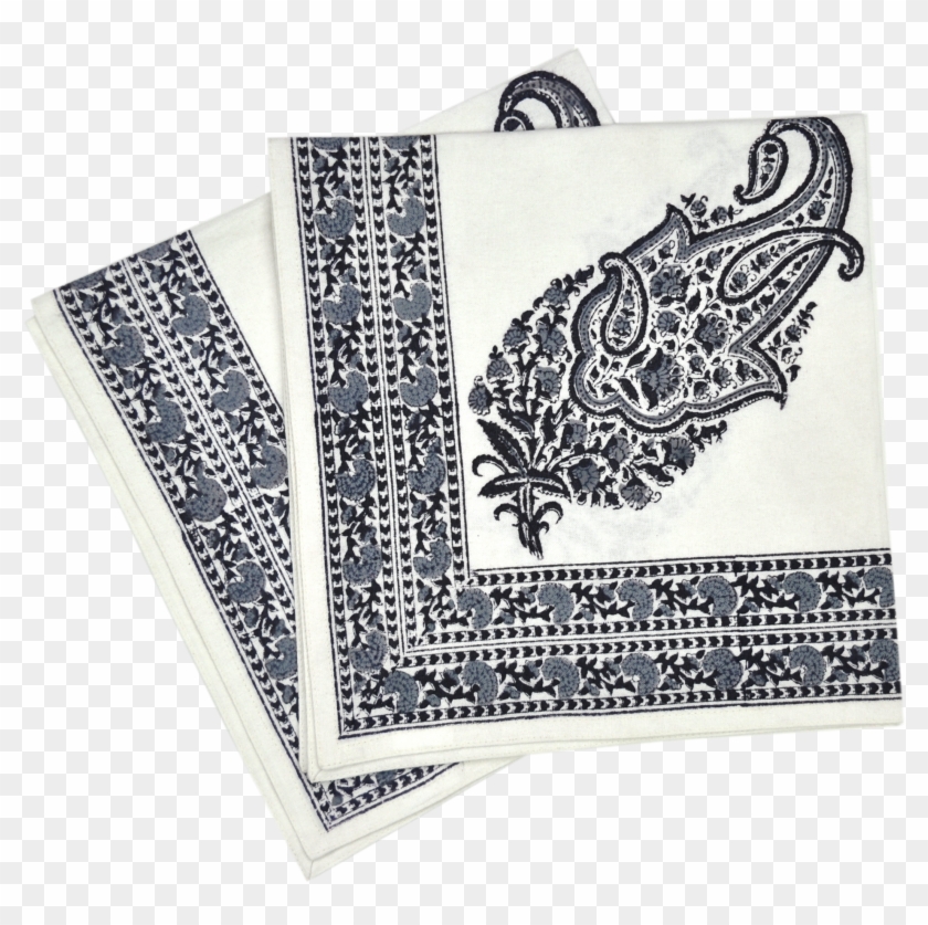 Napkin Paisley Black - Paisley Clipart #1675177