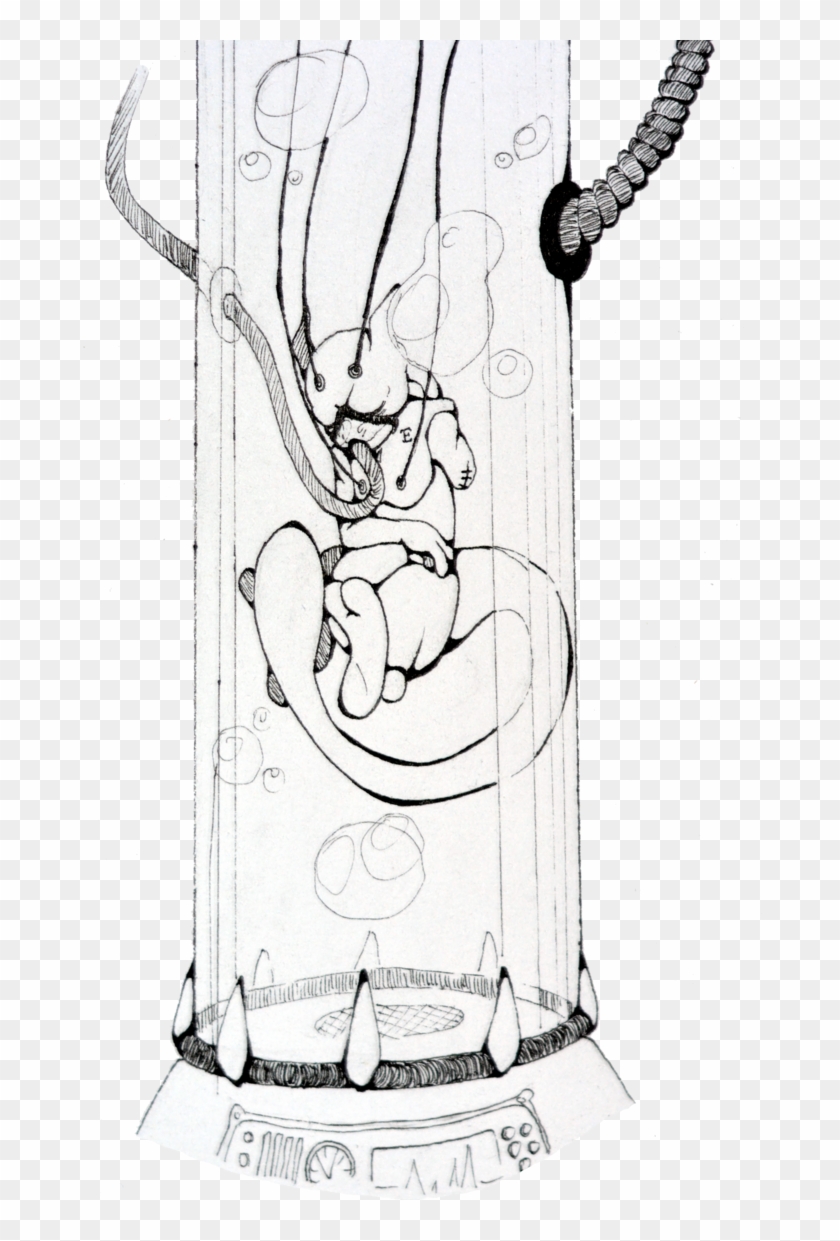 Clip Freeuse Download Test Tube Drawing At Getdrawings - Test Tube Baby Drawing - Png Download