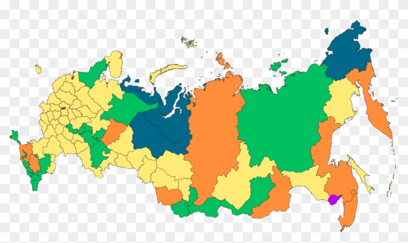 Federal Subjects Of Russia - Russia Map States Clipart #1676255