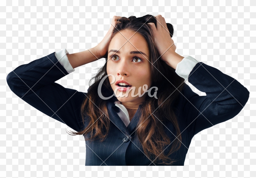 Businesswoman With Hands On - Girl Clipart