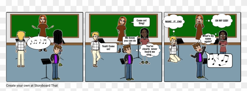 The Teen Who Can't Sing - Cartoon Clipart #1676435
