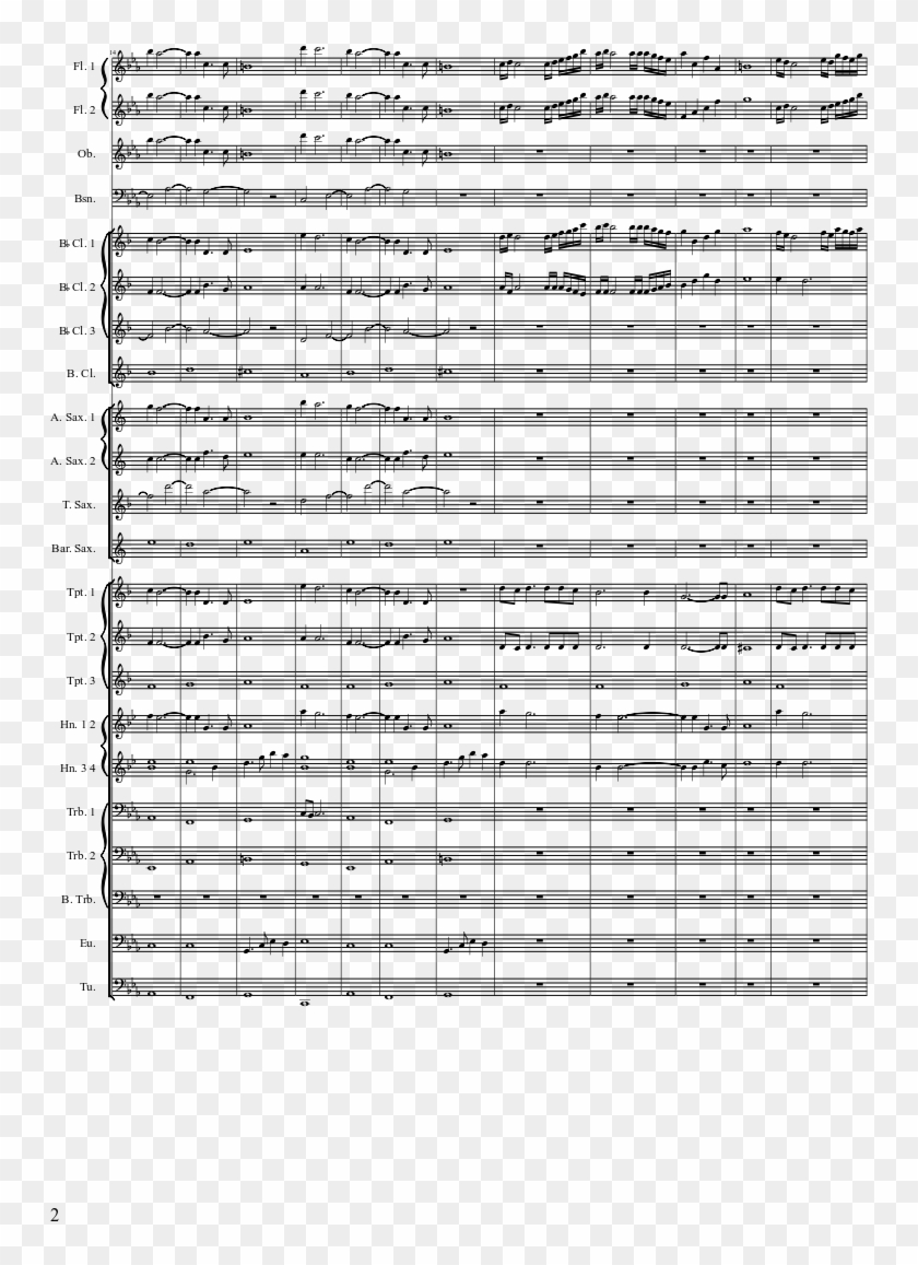 Fire Suite I - Hogwarts March Score Clipart