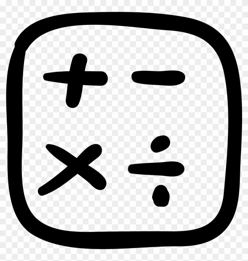 Calculator Button Hand Drawn Signs Svg Png Icon Free - Hand Drawn Calculator Icon Clipart