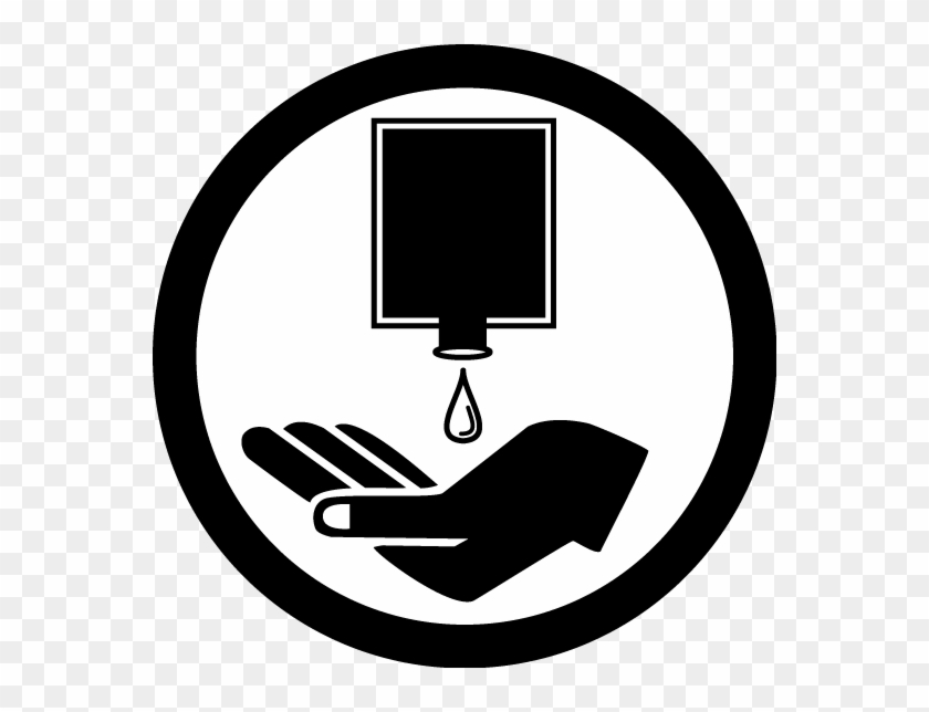 Hand Washing Hygiene Hand Sanitizer Clip Art - Hand Sanitizer Clipart Black And White - Png Download