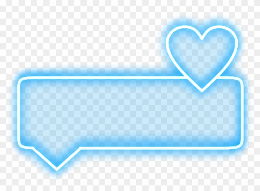 #neon #heart #rectangle #blue #bubble #text #word #frame - Largest Collection Of Free To Edit Neon Pink Stickers Clipart #1678136