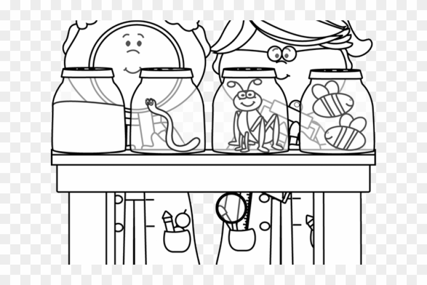 Science Clipart Bug - Black And White Clipart Children Science - Png Download