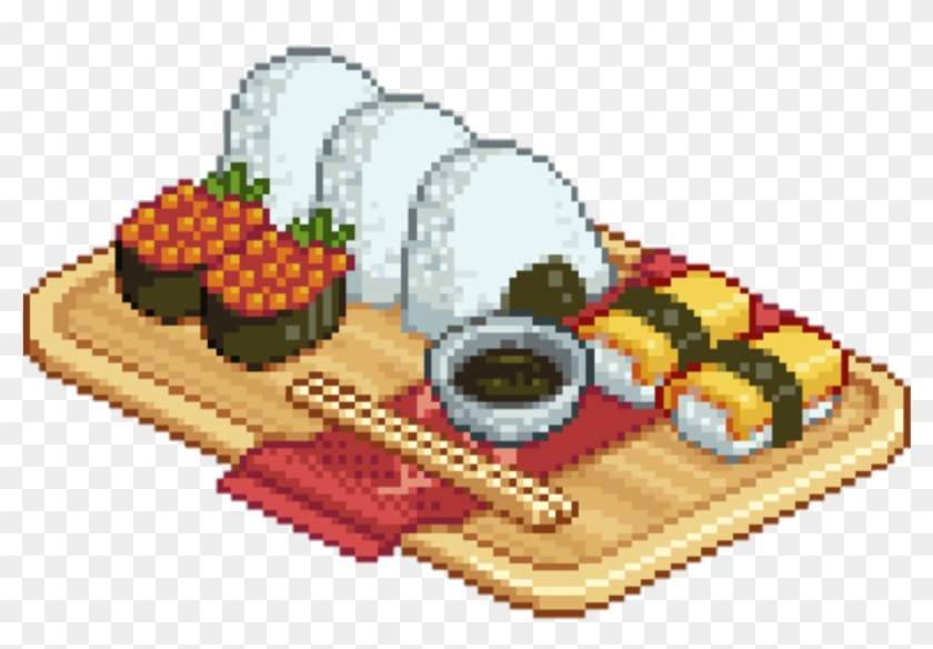 #pixel #sushi #cute #png #tumblr #food #red #yellow - Japanese Pixel Art Aesthetic Clipart