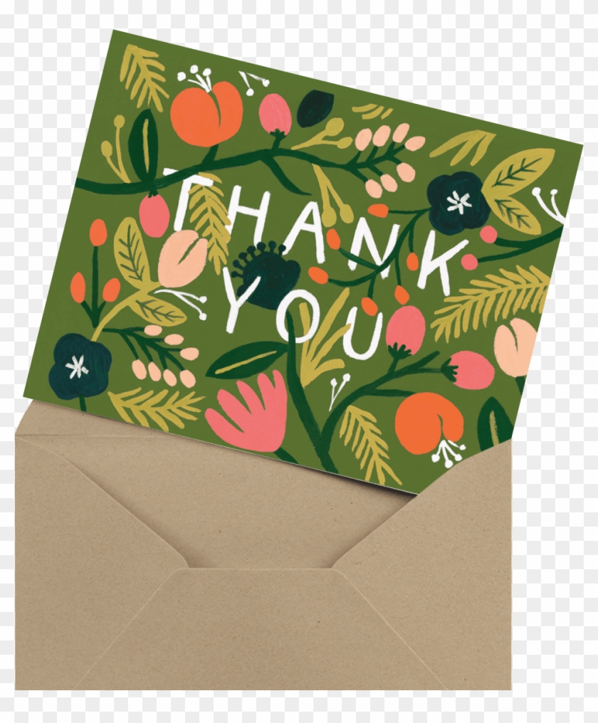 Beautiful Jungle Wedding Thank You Card - Greeting Card Clipart #1679496