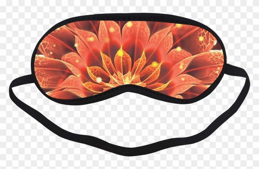 Fractal Sleeping Mask Red Dahlia Fractal Flower With - Clipart Sleeping Mask Png Transparent Png #1679769