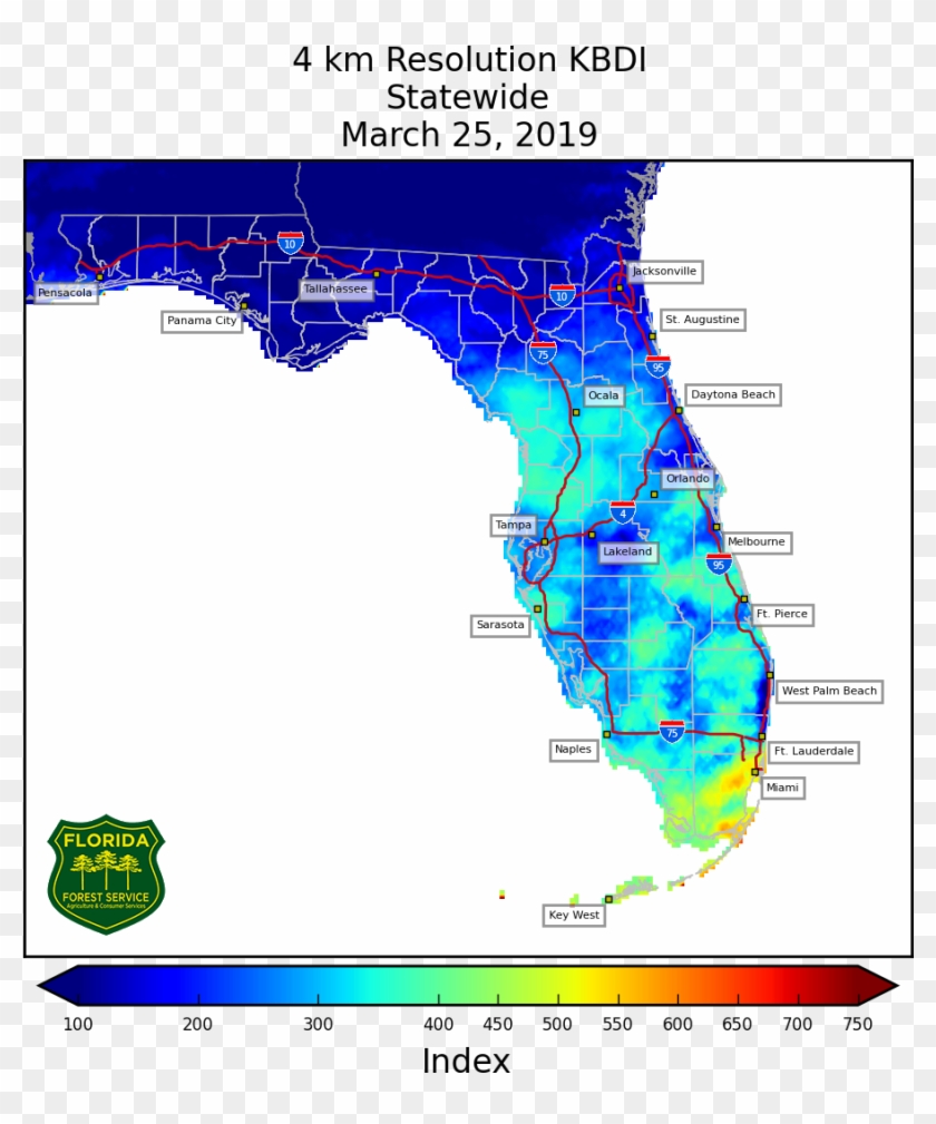 Observed Weather Map - Florida Forest Service Clipart